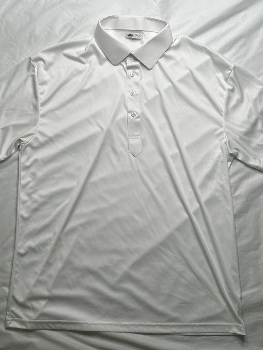 Collars and Co Men’s XL White Business Collar Polo Dress Shirt